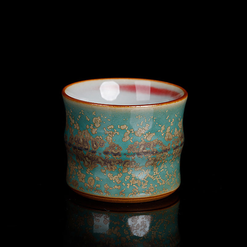 Zen-Teetasse aus Keramik und Bambus, 80 ml, für Kung-Fu-Teerituale